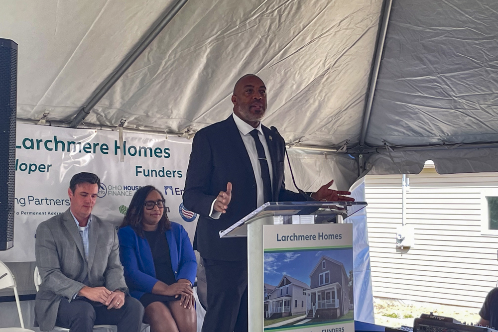 Larchmere Homes Ribbon Cutting Ceremony on new homes on Cleveland's Southeast Side